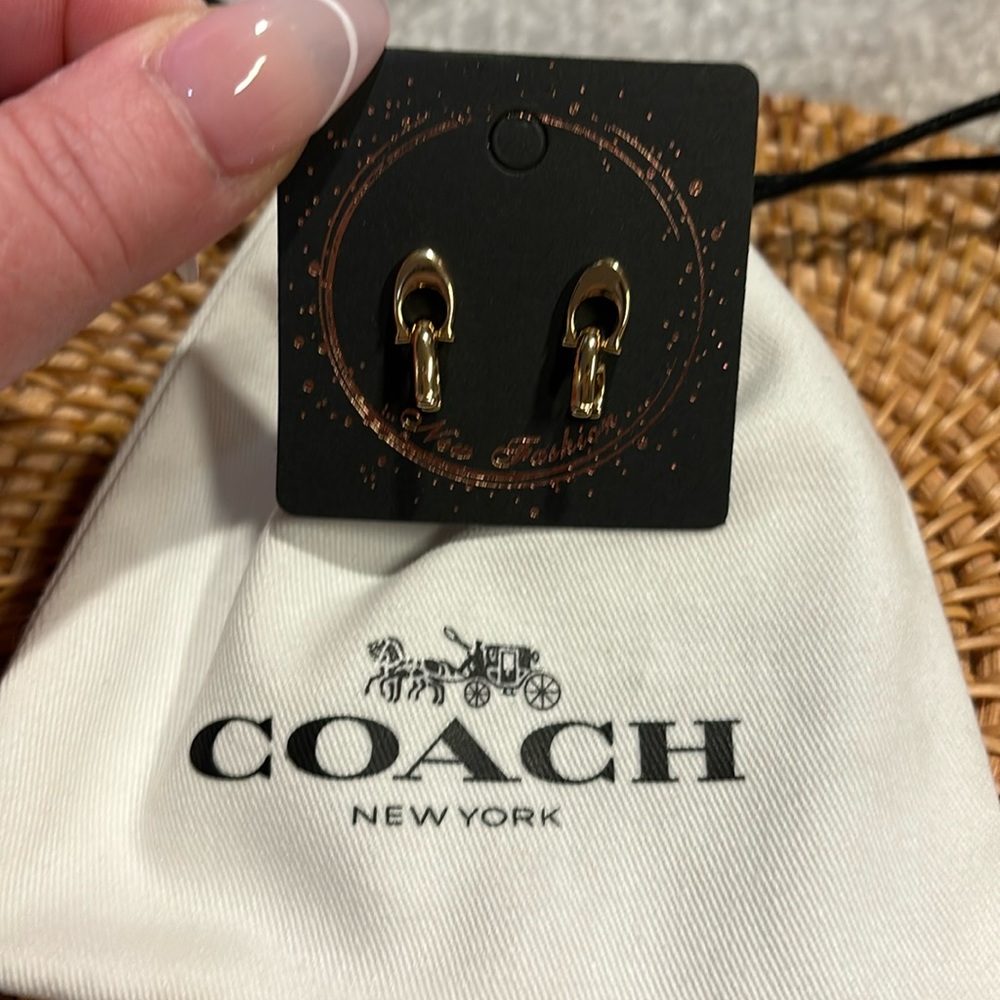 Coach Gold Double C Earrings